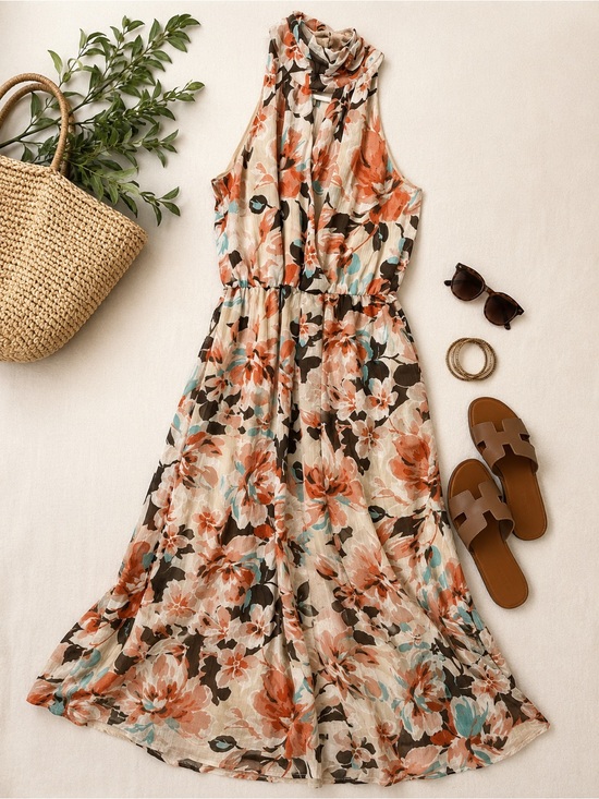 Enfocus Studio Dresses & Skirts - En Focus Studio Floral Halter Maxi Dress Size 8